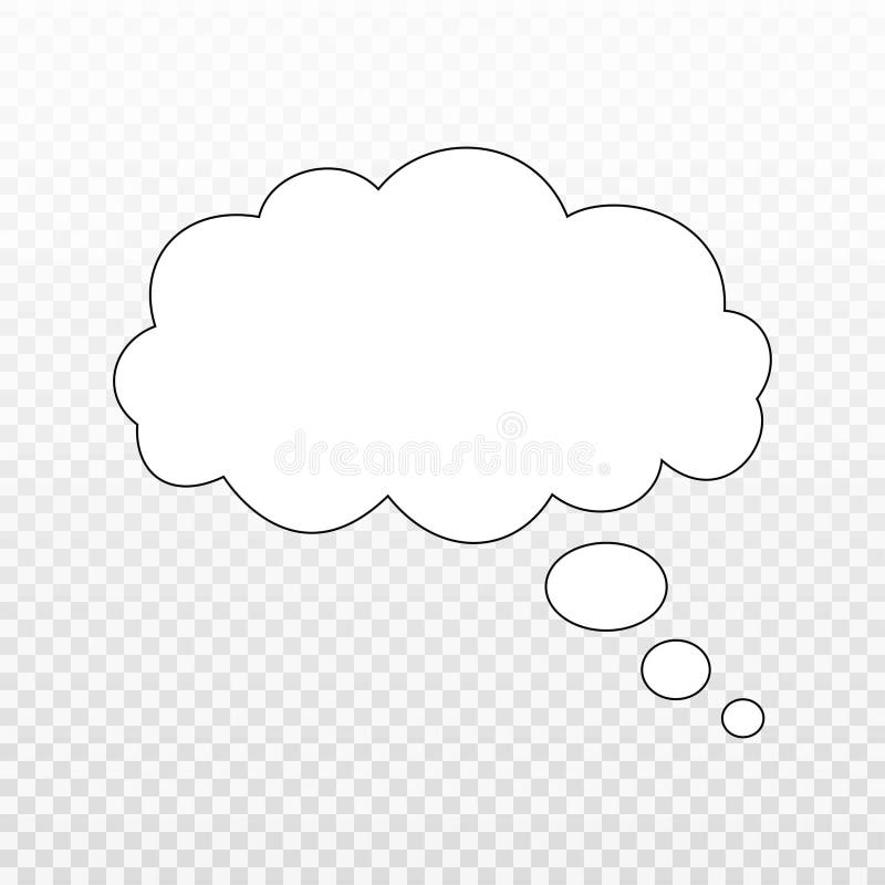 Think Bubble Isolated. Trendy Think Bubble in Flat Style. Modern