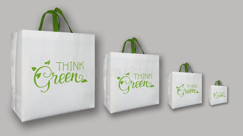 Reusable Shopping Bags Non Woven Tote Bag Go Green Eco Friendly Bag Stock  Photo - Image of conceptplastic, copy: 160001820