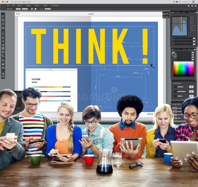 Think Thinking Idea Determination Planning Mind Concept Stock Photo