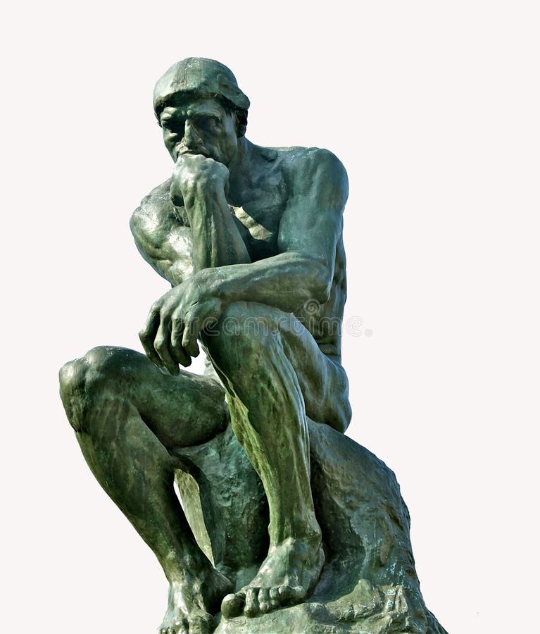 Man pose the thinker hi-res stock photography and images - Alamy