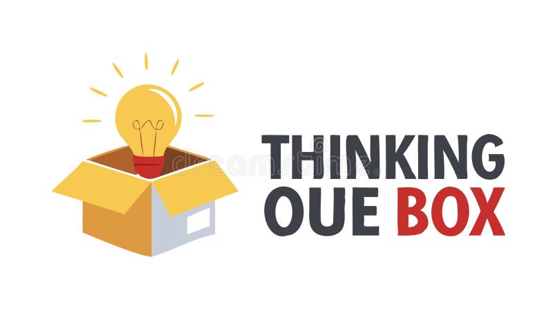 Thinking Box Icon, Brainstorming Idea Generation, vector design Generative AI stock illustration