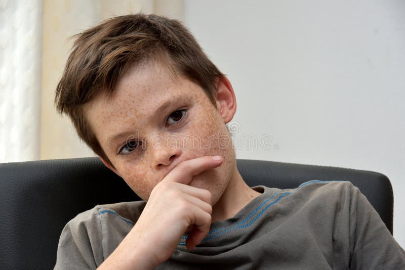 Thinking boy royalty free stock images Thinking boy royalty free stock images
