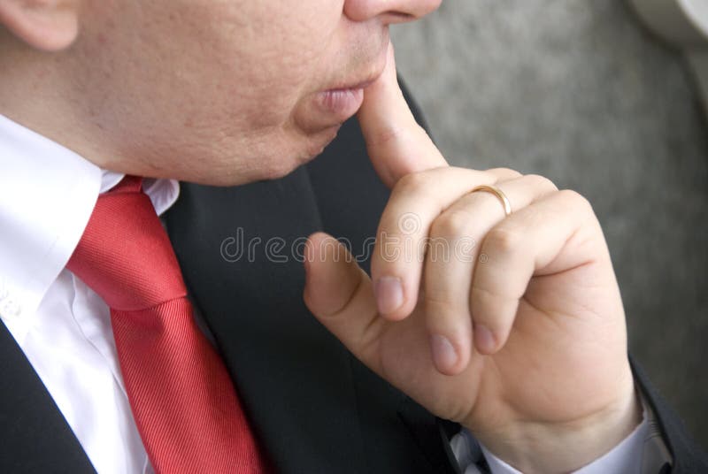 Thinking businessman stock photo Thinking businessman stock photo