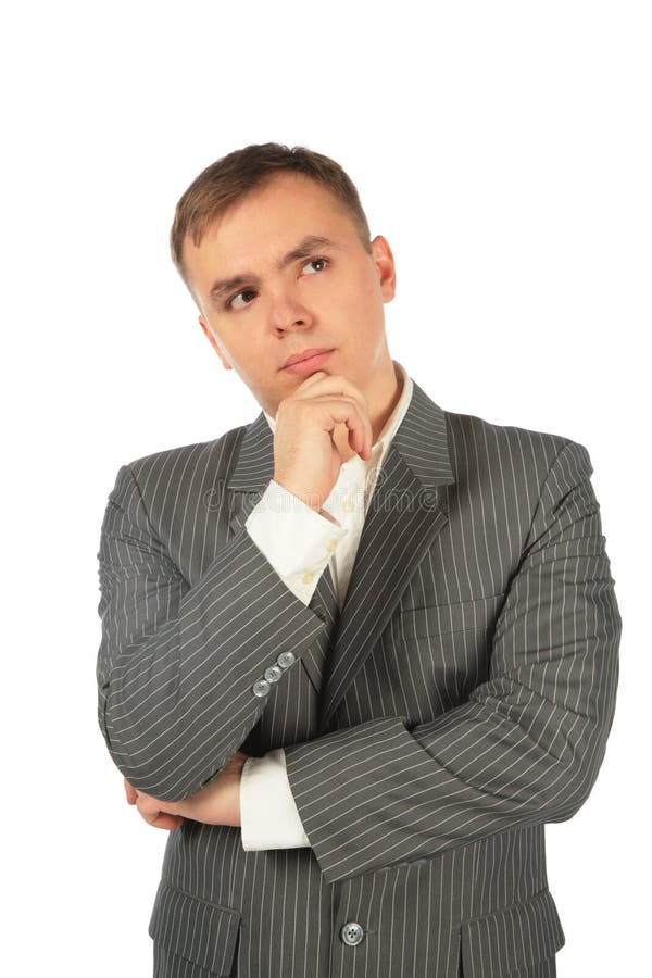 Thinking businessman stock photo Thinking businessman stock photo