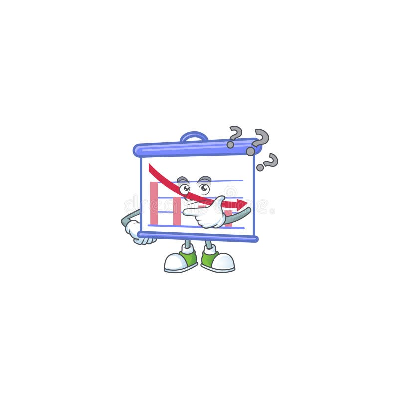 Thinking down graphic board for decrease report vector illustration. Decrease vector illustration vectors