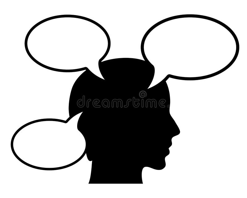 Thinking person stock illustration