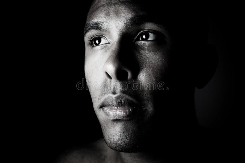 African Guy Thinking Of Problems With Anxiety Stock Image - Image of ...