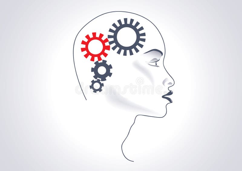 Thinking process royalty free illustration