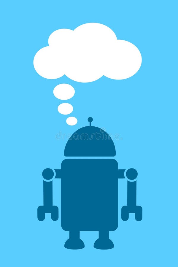 Thinking robot royalty free illustration