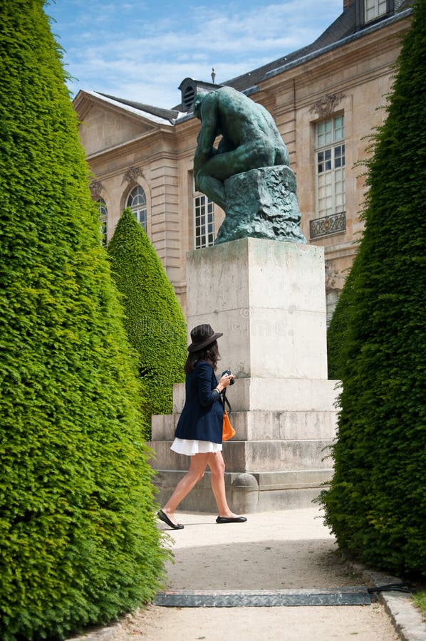 The thinking in Rodin museum in Paris stock photo The thinking in Rodin museum in Paris stock photo
