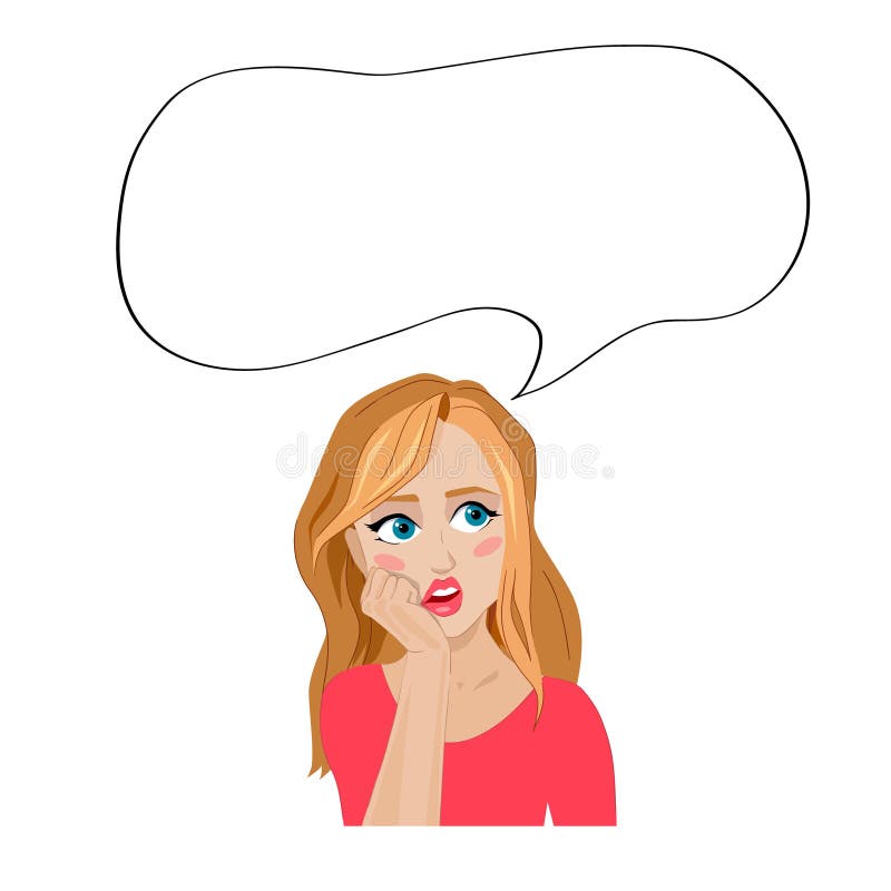 person with thinking bubble clipart