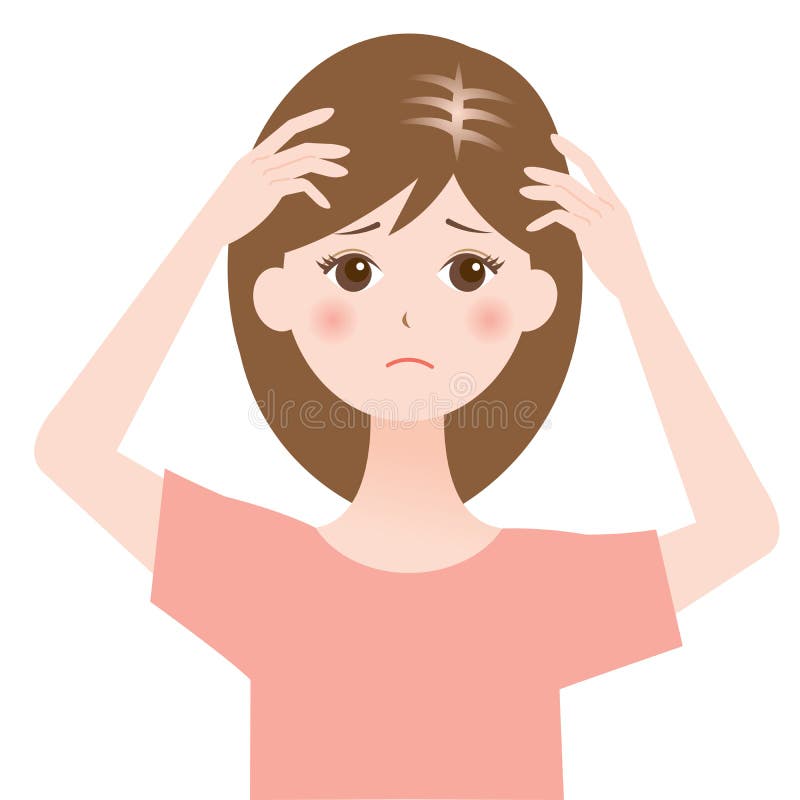 Thinning Hair and Female Hair Loss Stock Vector - Illustration of female, woman: 70443123 Thinning Hair and Female Hair Loss Stock Vector - Illustration of female, woman: 70443123