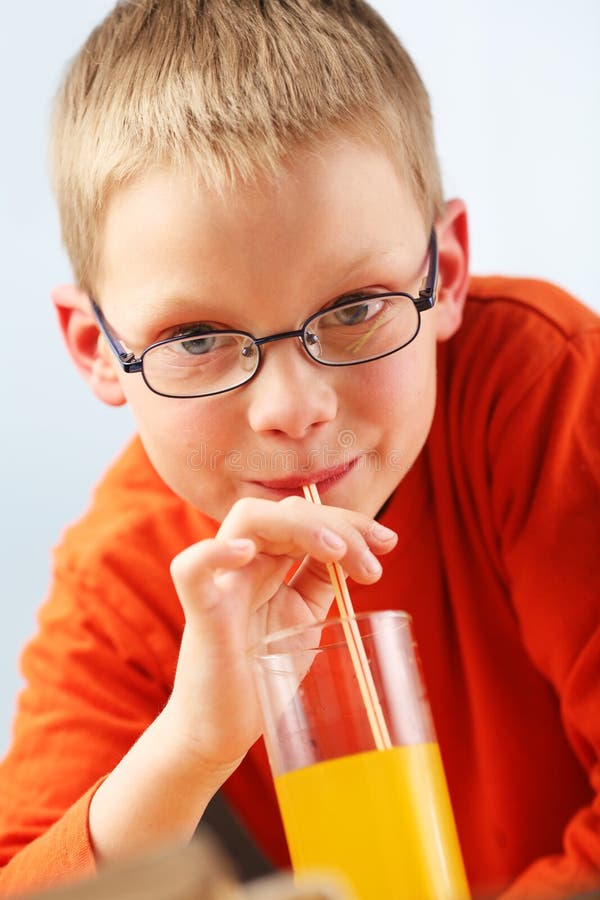 Thirst. stock image. Image of juice, cold, child, drinking 9428315