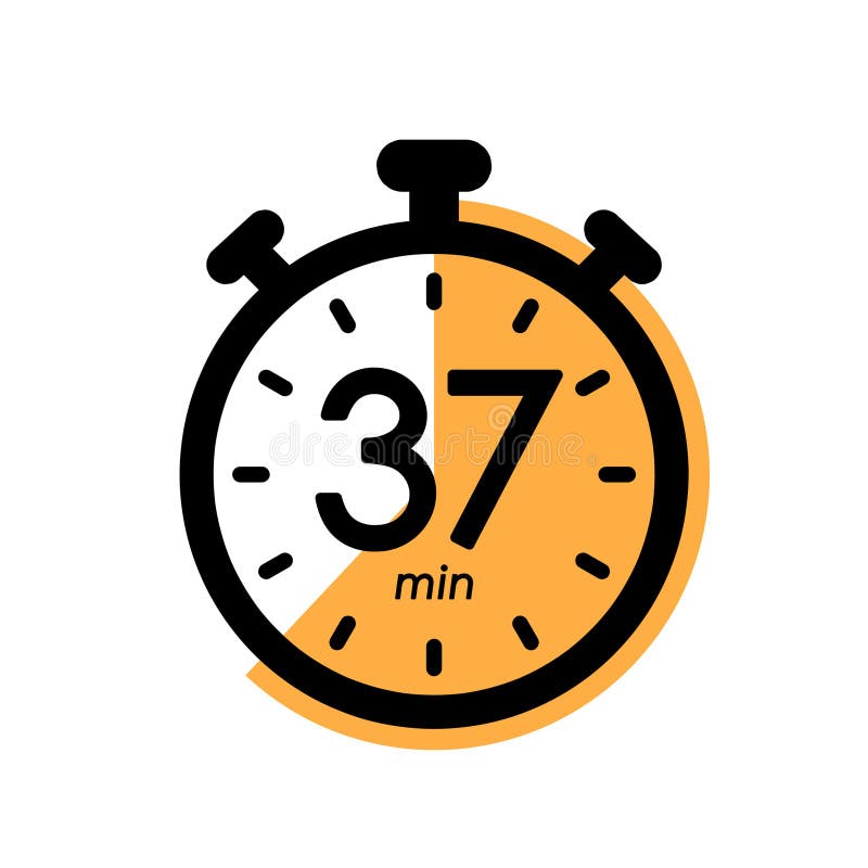 7 seven minutes clock icon Royalty Free Vector Image