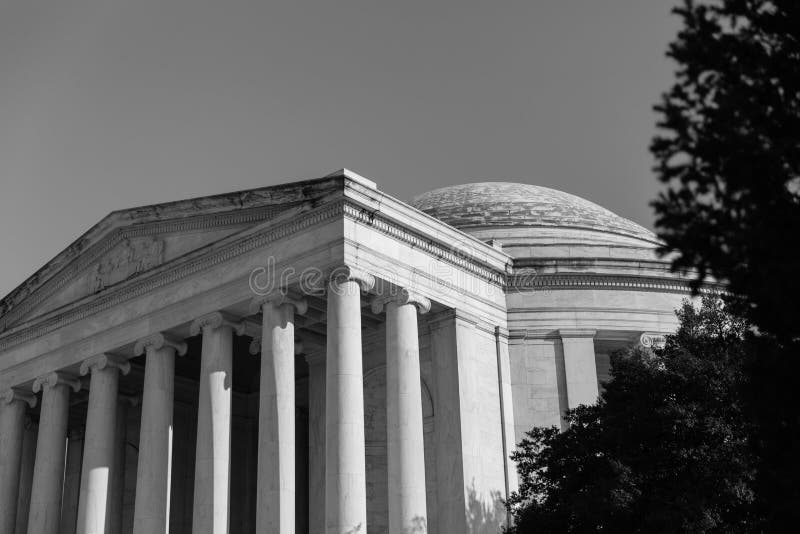 Thomas Jefferson Memorial preto e branco fotos de stock royalty free Thomas Jefferson Memorial preto e branco fotos de stock royalty free