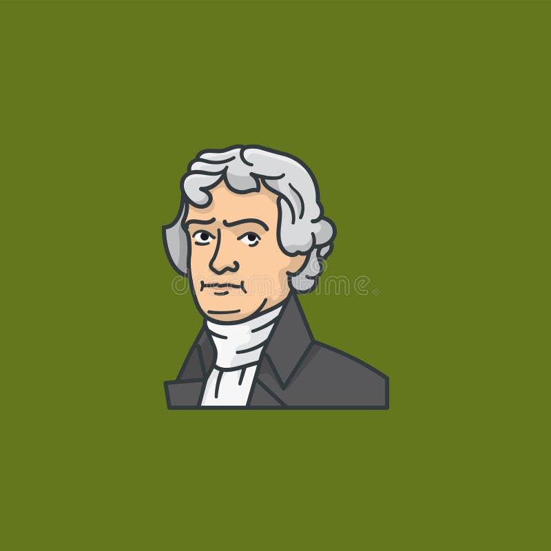 Thomas Jefferson Portrait Vector Illustration Stock Vector ...