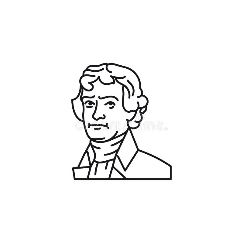 Thomas Jefferson easy drawing  How to draw Thomas Jefferson step by step   easy Face drawing videos  YouTube