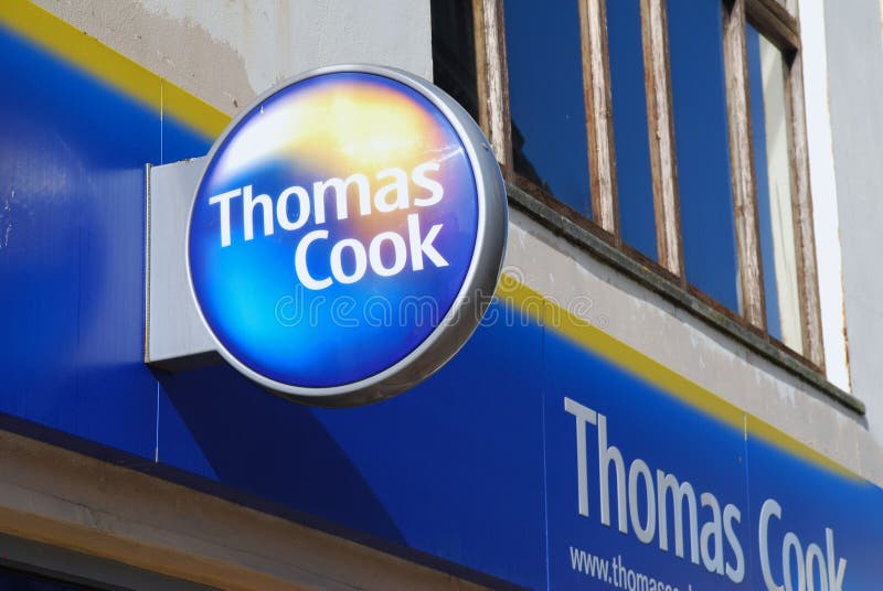 Signage outside a branch of travel agent Thomas Cook at Hastings in East Sussex, England on March 9, 2009. Signage outside a branch of travel agent Thomas Cook at Hastings in East Sussex, England on March 9, 2009.