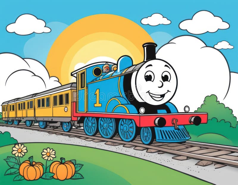 Thomas the Tank Engine Autumn Adventure stock abbildung