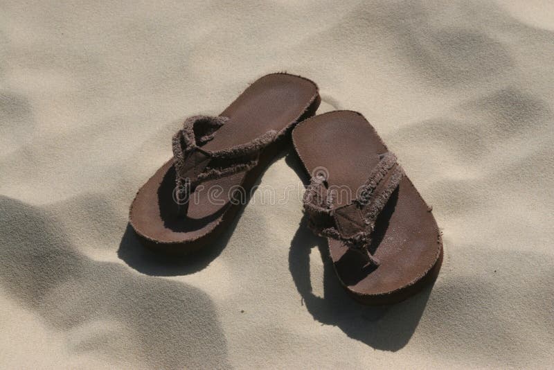 Thongs on the Beach stock image. Image of coast, water - 1639387