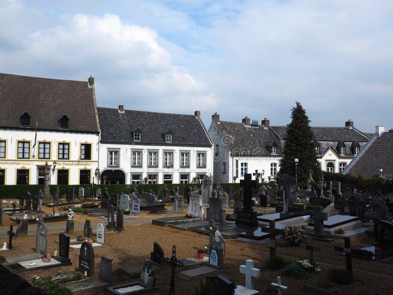 Cemetery in the middle of the Dutch village Thorn royalty free stock image Cemetery in the middle of the Dutch village Thorn royalty free stock image