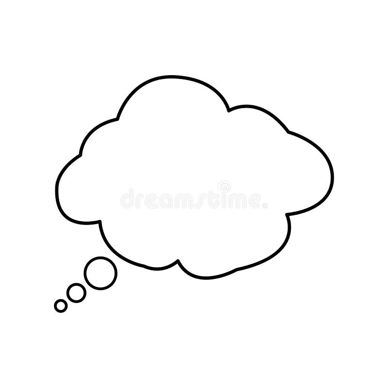 Thought clouds icon on white background, vector illustration vector illustration
