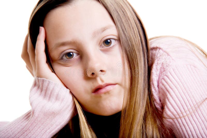 Thoughtful adolescent girl