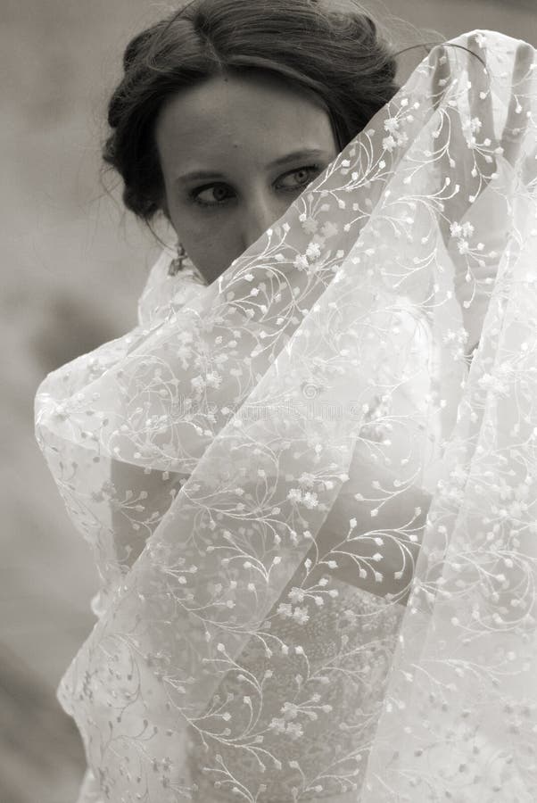 Thoughtful bride