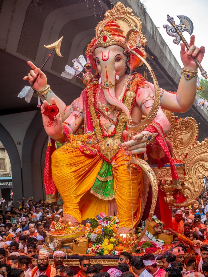 Lord Ganesh Statue Inside A Temple Editorial Stock Image - Image of ...
