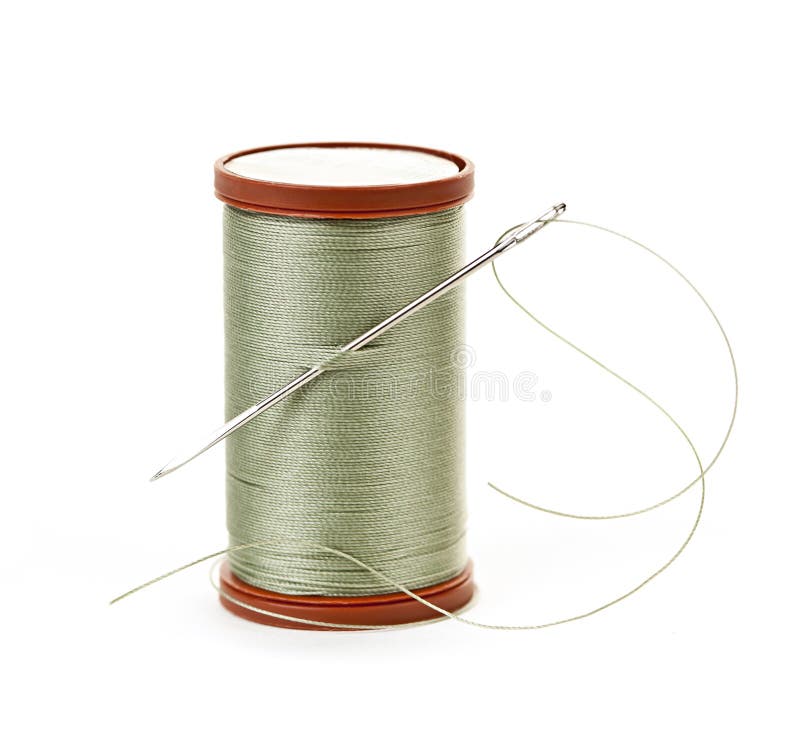 Two Spools of Pink Thread with Needle Stock Photo - Image of point, thread:  16914692