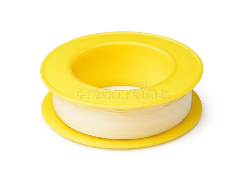 Thread Seal Tape on Yellow Plastic Spool Stock Image Image of film, pipe 269335189