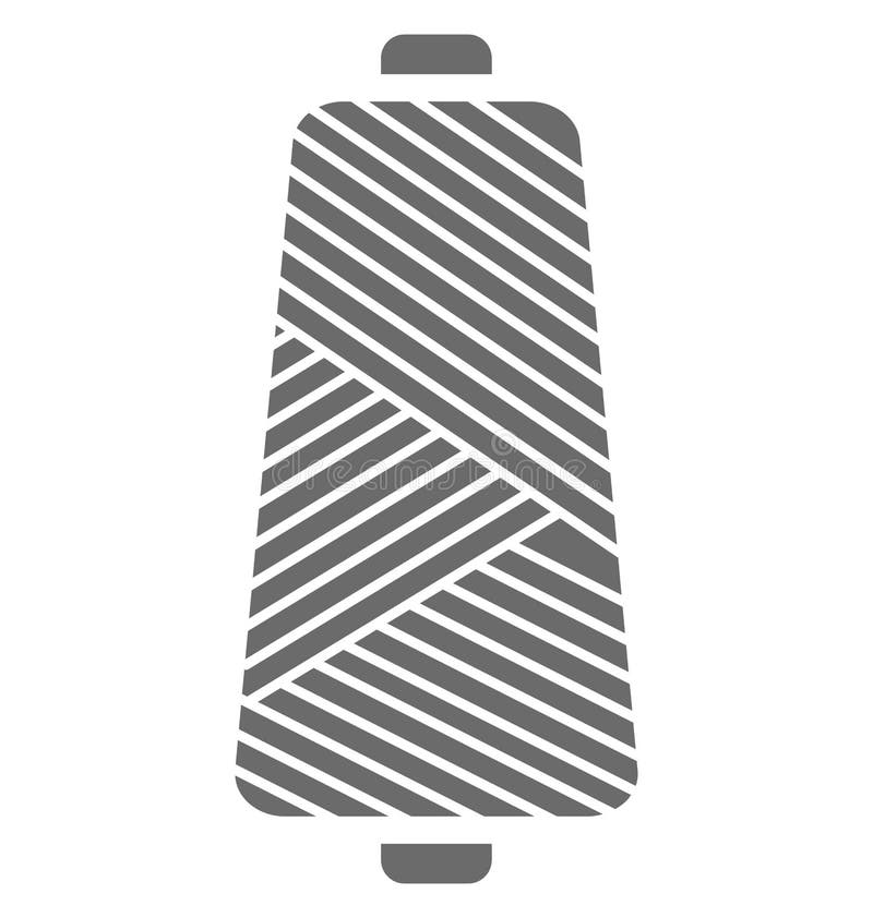 Thread Spool Isolated Vector Icon for Sewing and Tailoring Stock Vector