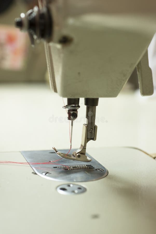 Threaded Needle of Sewing Machine Stock Image Image of cloth, fabric