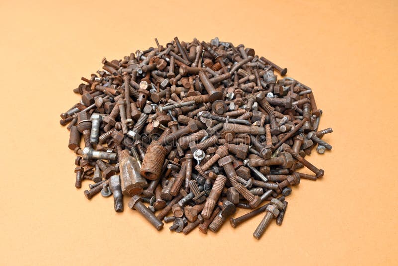 Circle Bolt Plain Stainless Hex Nut Stock Image Image of isolated