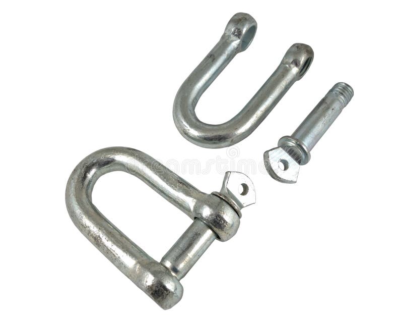 Threaded Shackles on a White Stock Photo Image of outdoor, lock