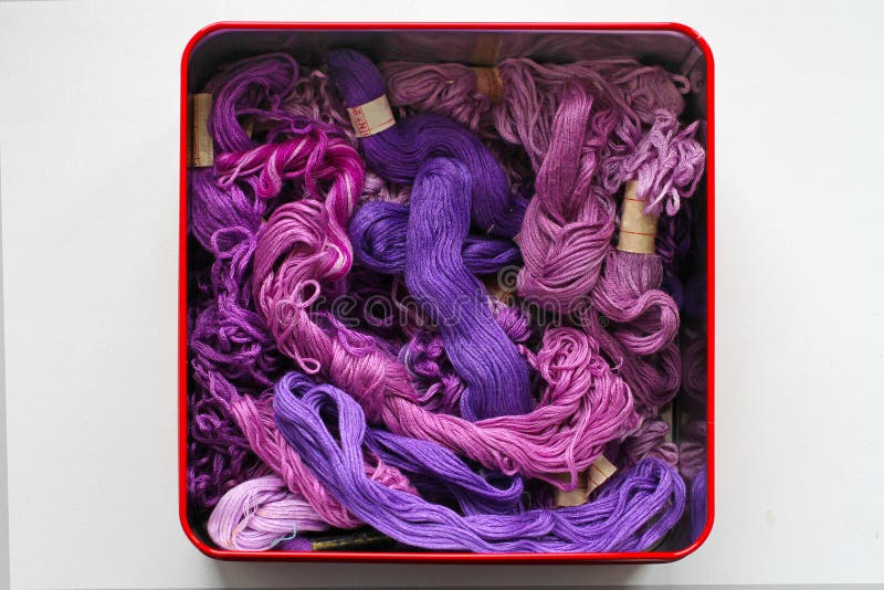 Threads for Embroidery in a Box Stock Photo Image of colorful