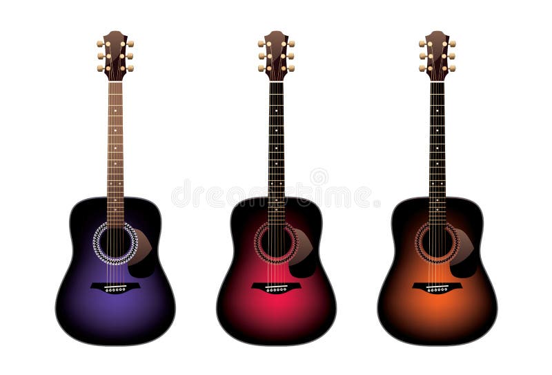 Three acoustic guitars