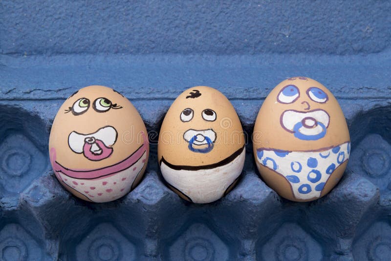 Three baby egg face stock photo. Image of life, diapers 67898860