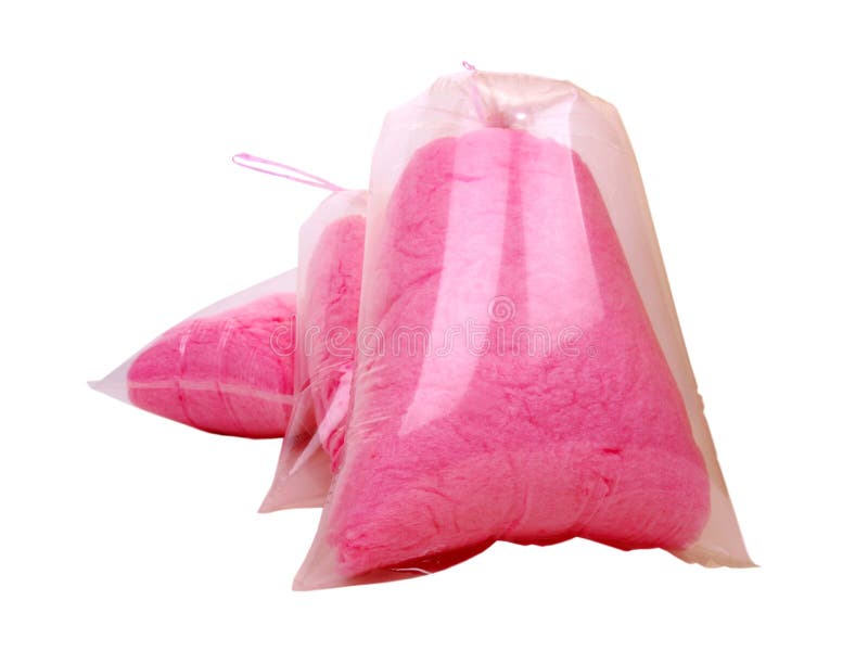 Three Bags Candy Floss stock photo. Image of delicious 6103520