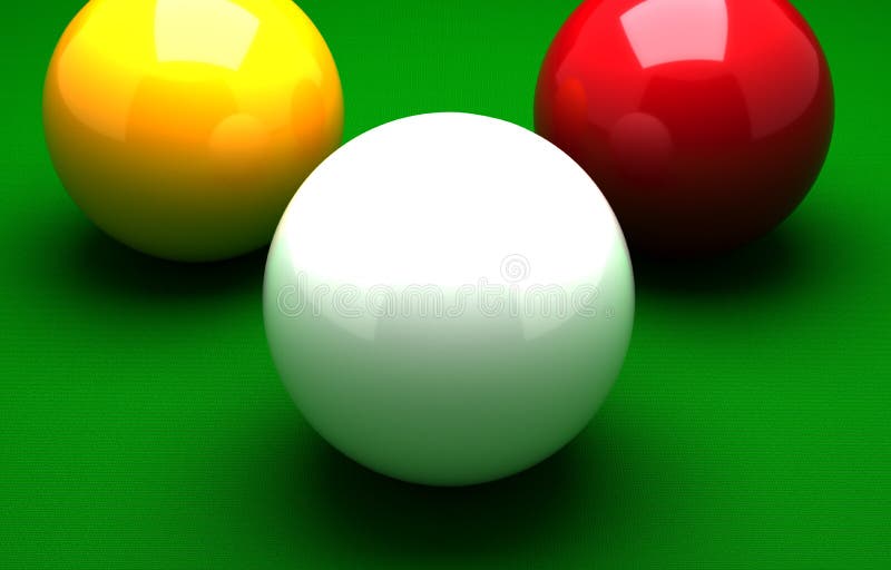 Billiard Three Ball Isolated on a White Background Vector Stock Vector