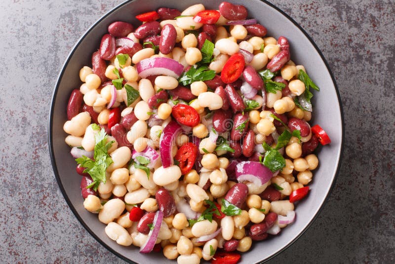 Three Bean American Picnic Salad Has Cannellini Beans, Kidney Beans ...