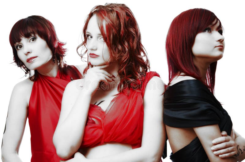 Three beautiful girls royalty free stock photo