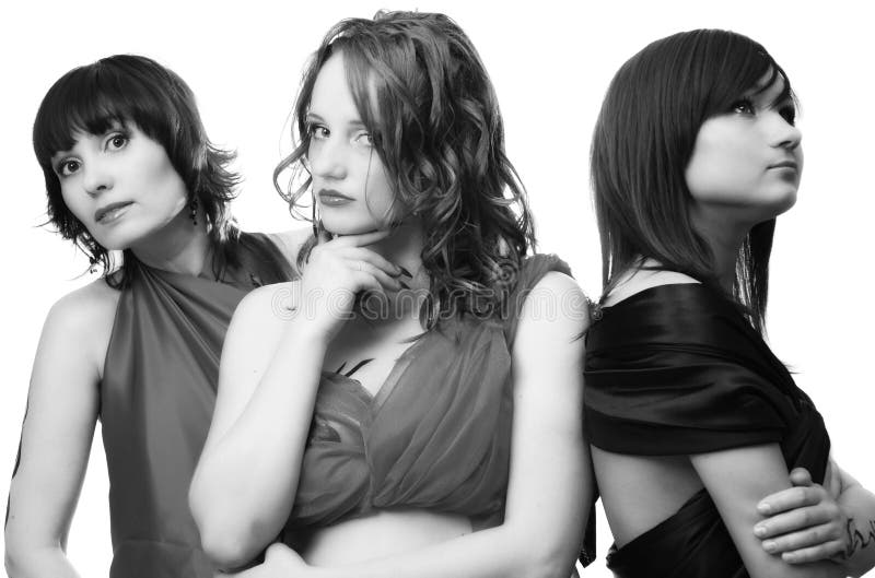 Three beautiful girls royalty free stock photos
