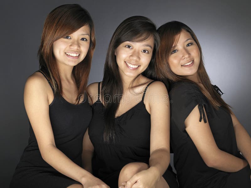 Three Beautiful Young Asian Women