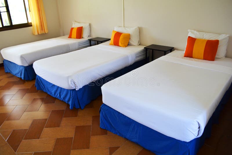 Three bed hotel stock image. Image of life, three, hotel 46701989