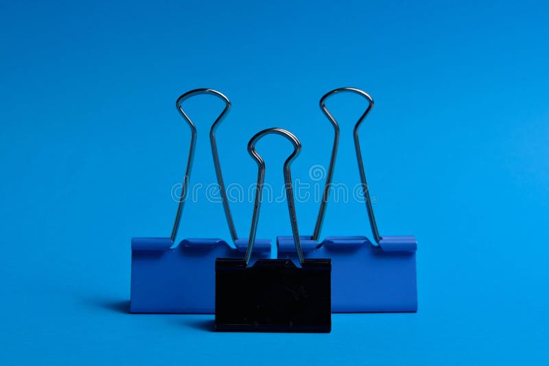 Three Binder clips stock photo. Image of large, object 27085622