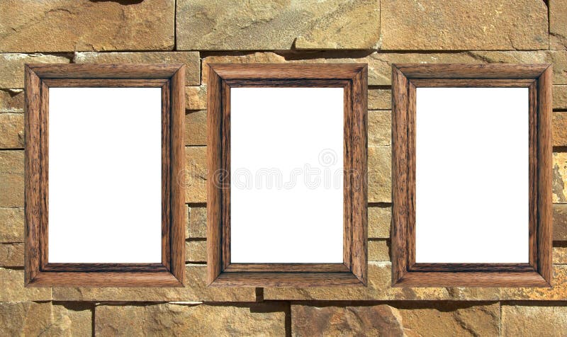 Three blank frames