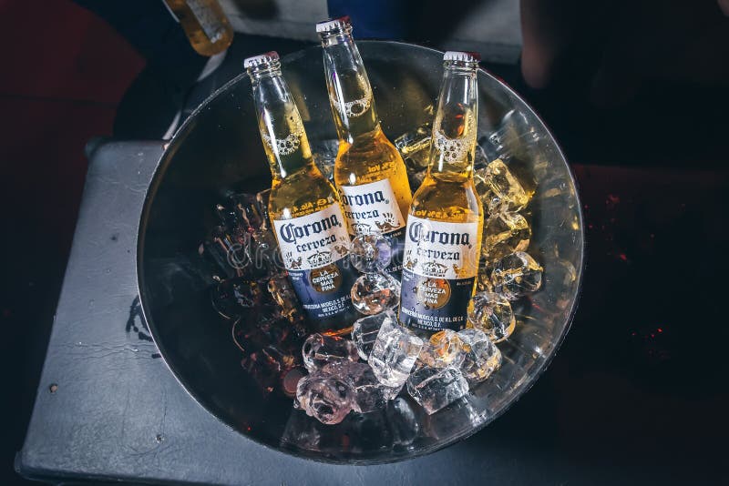 Three bottles of Corona beer