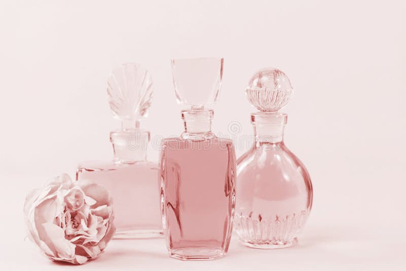 Three bottles vintage perfume stock image Three bottles vintage perfume stock image