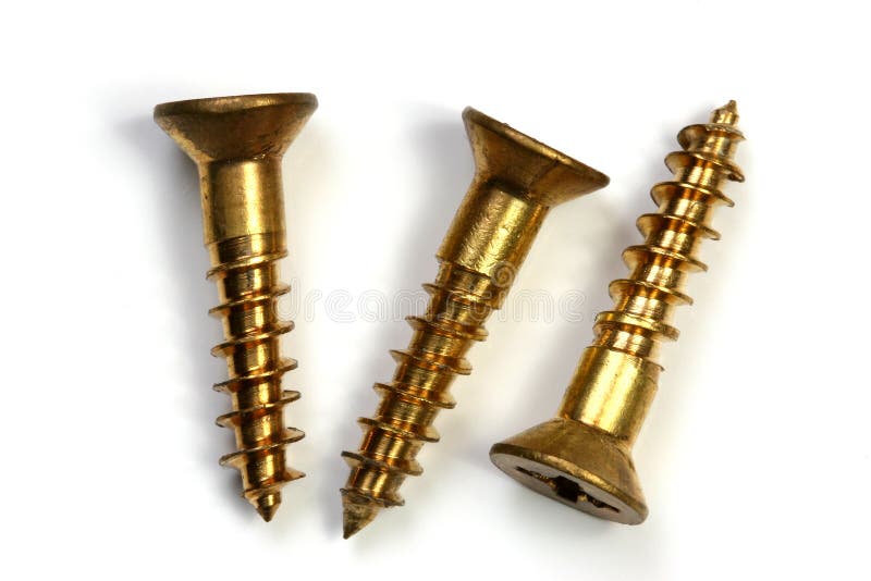 Three bronze screws